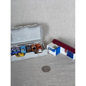 Micro Machines Cars 9 Vintage Miniature Vehicles Case Garage Galoob Collection